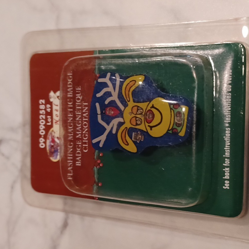 $4 Add-on Flashing Rudolph Pin - Magnetic Back - Picture 5 of 5